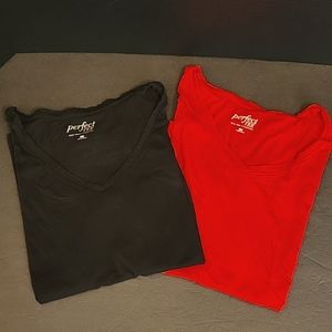 Bundle of Two NY&Co V-Neck Perfect Tees